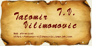 Tatomir Vilimonović vizit kartica